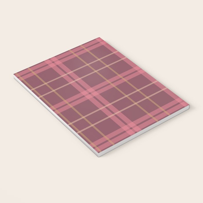Warm Retro Plaid Pattern Notebook Gallery Image 3