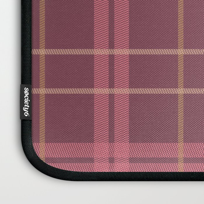Warm Retro Plaid Pattern Laptop Sleeve Gallery Image 3