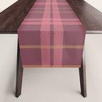 Warm Retro Plaid Pattern Table Runner Gallery Image 1