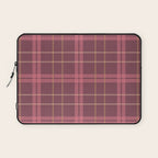 Warm Retro Plaid Pattern Laptop Sleeve Gallery Image 1