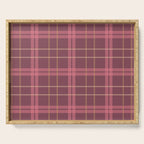 Warm Retro Plaid Pattern Serving Tray Gallery Image 1