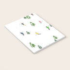 Downhill Mountain Aerial View Skiers - Winter skiing illustration Notebook Gallery Image 3