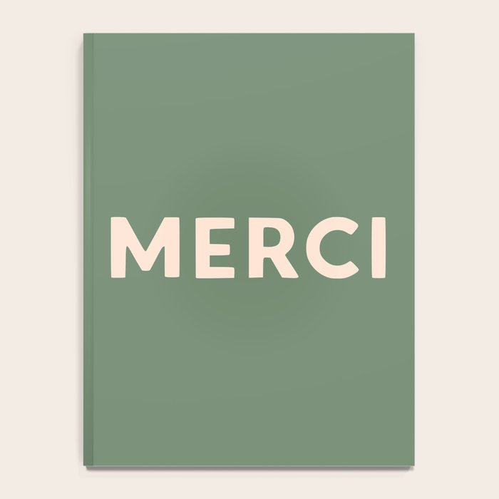 Merci French Retro Hand Lettering Notebook Gallery Image 4