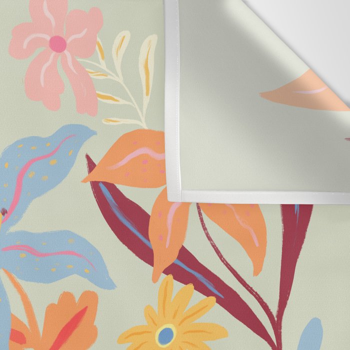 Modern Flowers Wall Tapestry Gallery Image 3