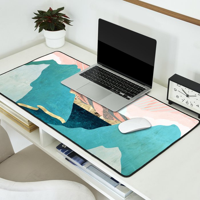 Mint Mountains Desk Mat Gallery Image 2