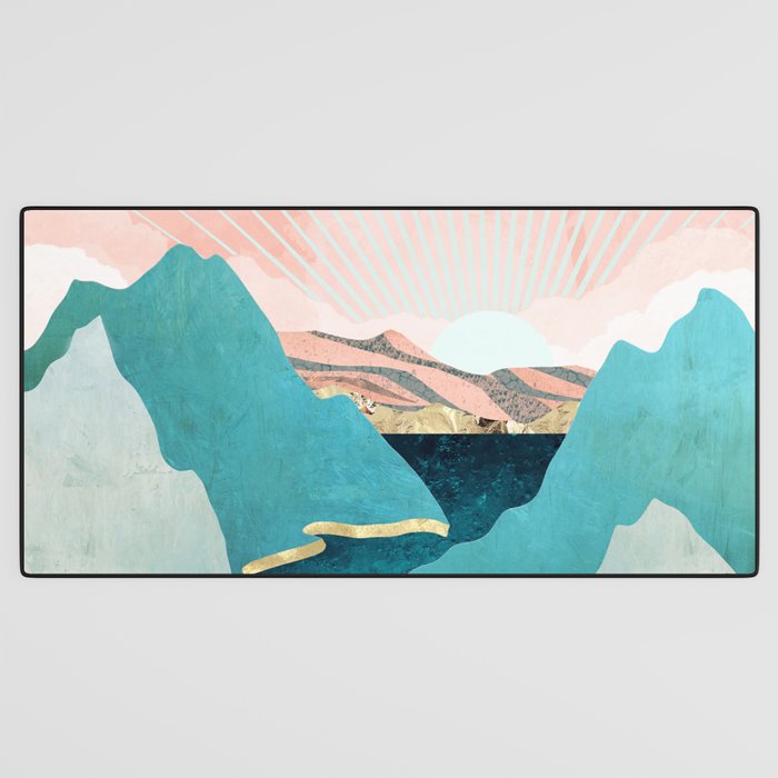 Mint Mountains Desk Mat Gallery Image 3