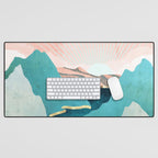 Mint Mountains Desk Mat Gallery Image 1