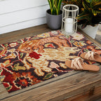 Antique Persian Animal Rug Print Outdoor Rug Gallery Image 2
