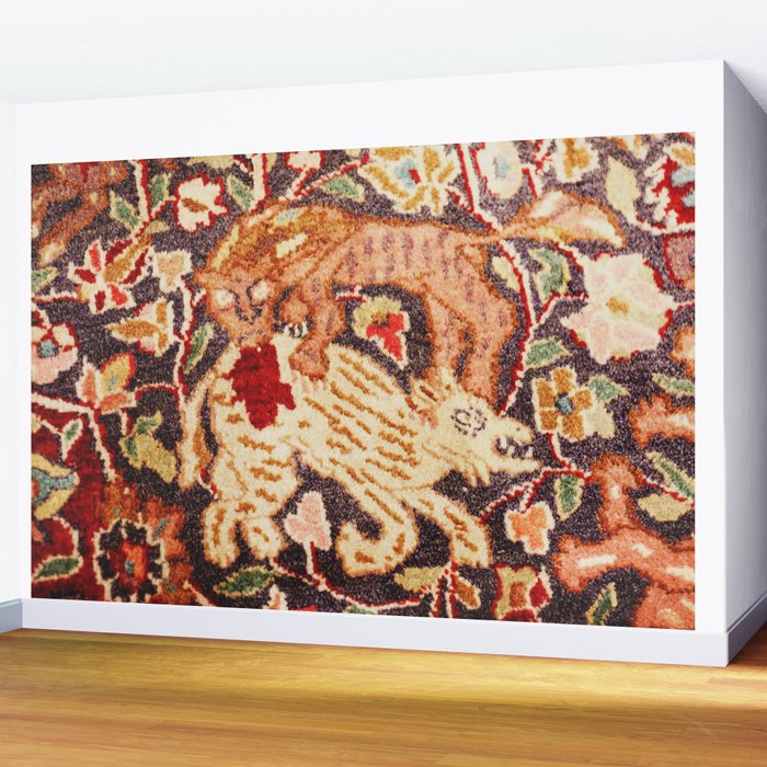 Antique Persian Animal Rug Print Wall Mural Gallery Image 2