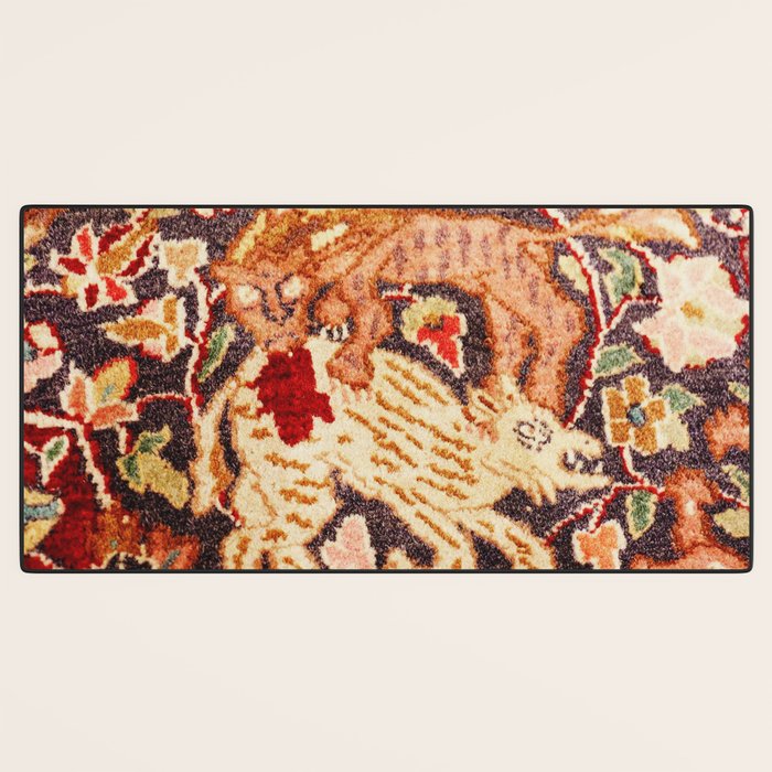 Antique Persian Animal Rug Print Desk Mat Gallery Image 3