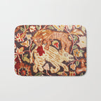 Antique Persian Animal Rug Print Bath Mat Gallery Image 1