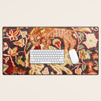 Antique Persian Animal Rug Print Desk Mat Gallery Image 1