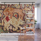 Antique Persian Animal Rug Print Wall Mural Gallery Image 1