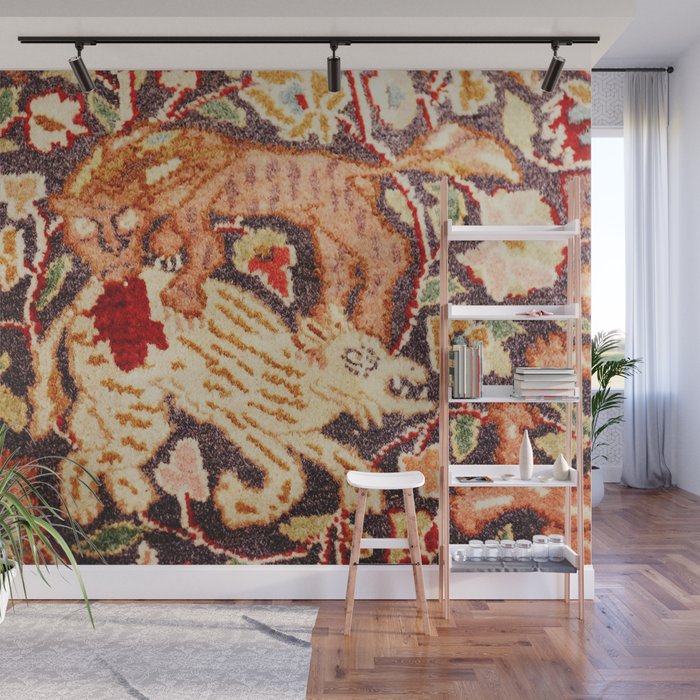 Antique Persian Animal Rug Print Wall Mural Gallery Image 1