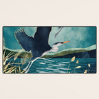 Evening Heron Desk Mat Gallery Image 3