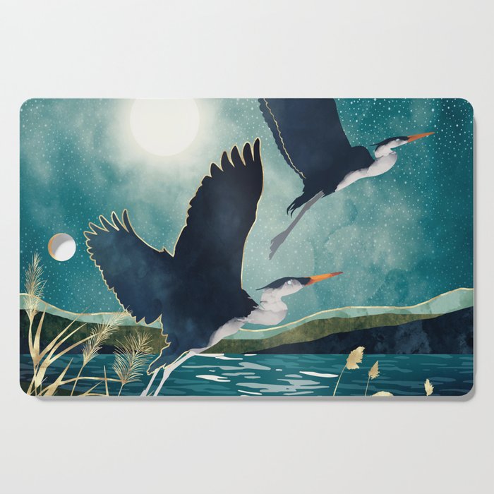 Evening Heron Cutting Board Gallery Image 1
