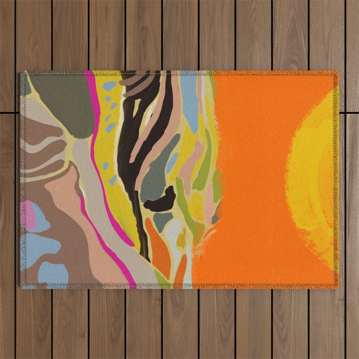 sun hills abstract landscape Outdoor Rug Gallery Image 1
