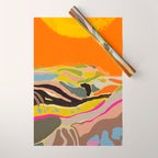 sun hills abstract landscape Wrapping Paper Gallery Image 1