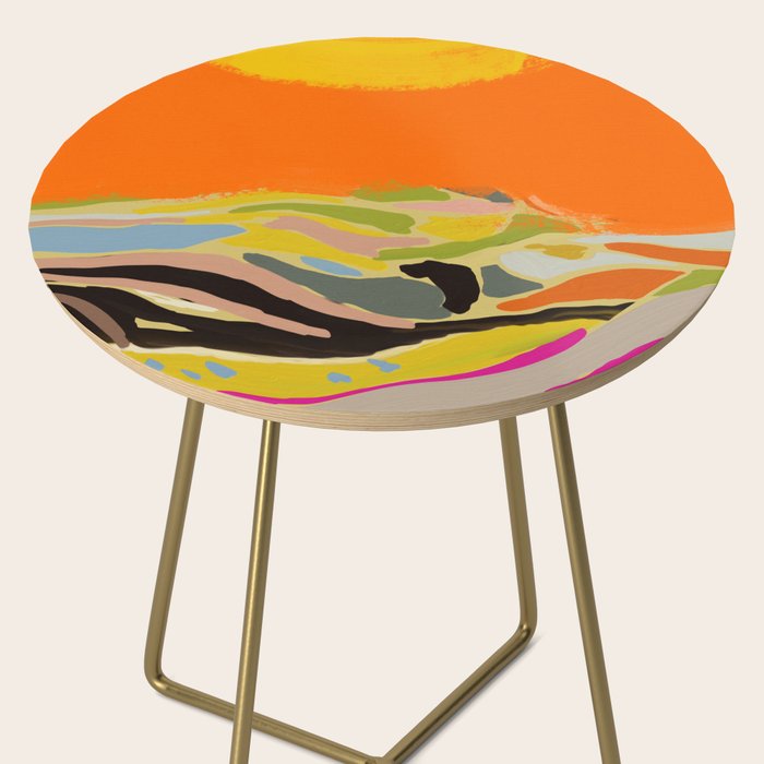 sun hills abstract landscape Side Table Gallery Image 2