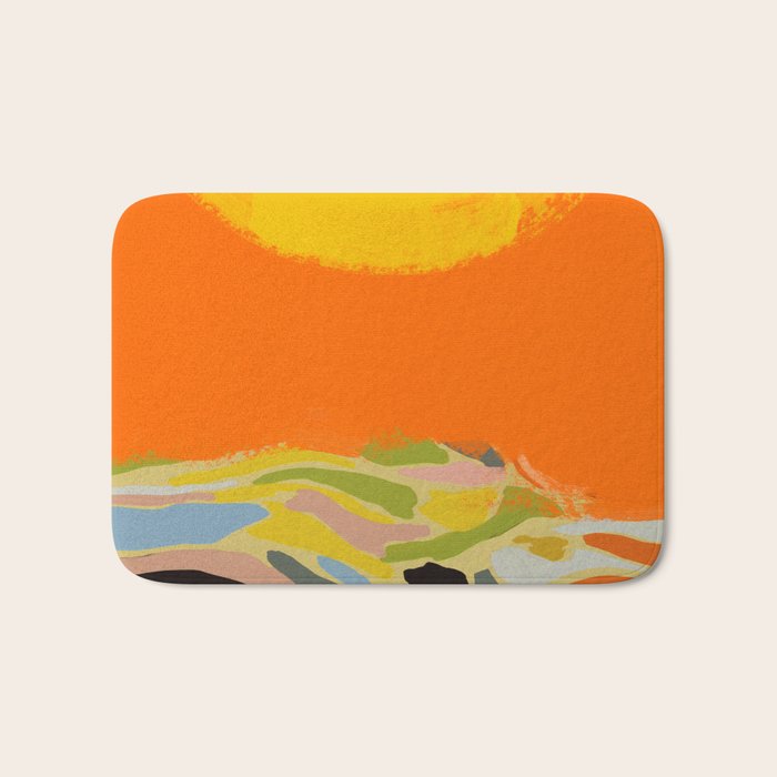 sun hills abstract landscape Bath Mat Gallery Image 1