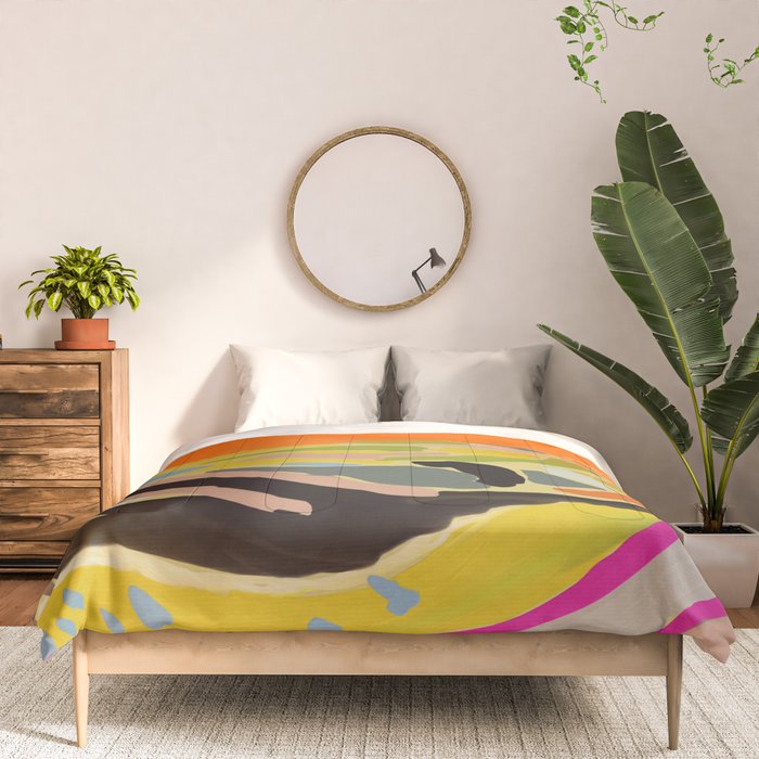 sun hills abstract landscape Comforter Gallery Image 3