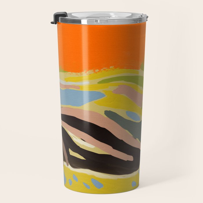 sun hills abstract landscape Travel Mug Gallery Image 3