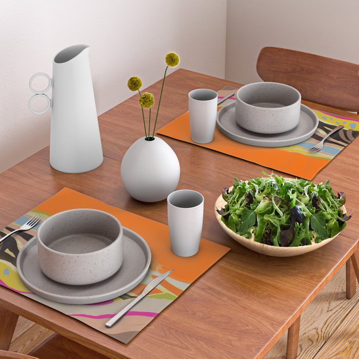 sun hills abstract landscape Placemat Gallery Image 2