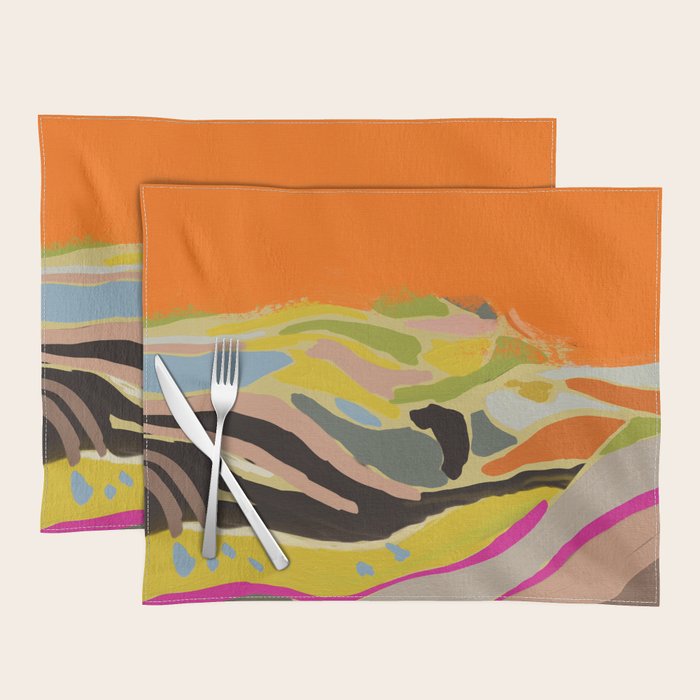 sun hills abstract landscape Placemat Gallery Image 1