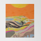 sun hills abstract landscape Throw Blanket Gallery Image 2