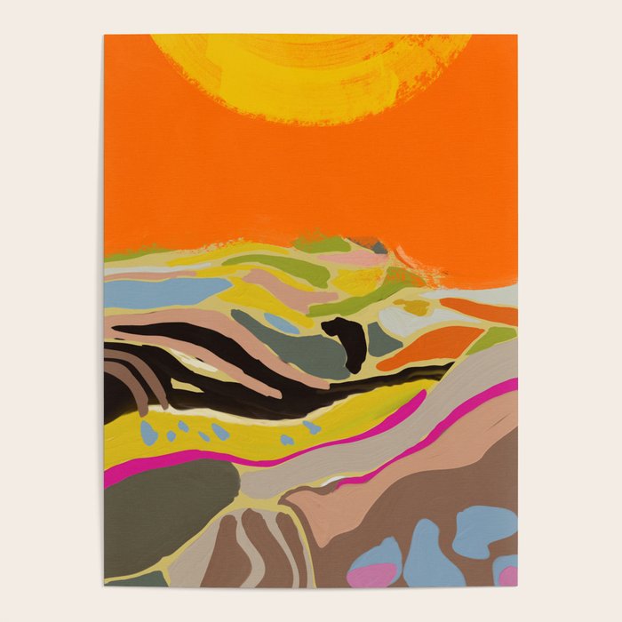 sun hills abstract landscape Poster Gallery Image 4