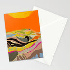 sun hills abstract landscape Stationery Card Gallery Image 2