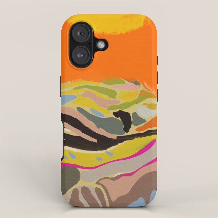 sun hills abstract landscape iPhone Case Gallery Image 1