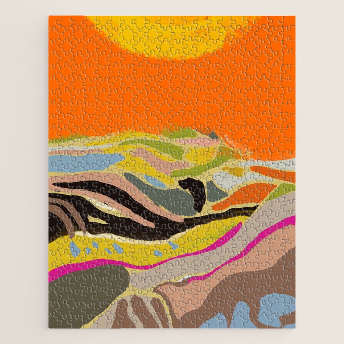 sun hills abstract landscape Jigsaw Puzzle Gallery Image 1