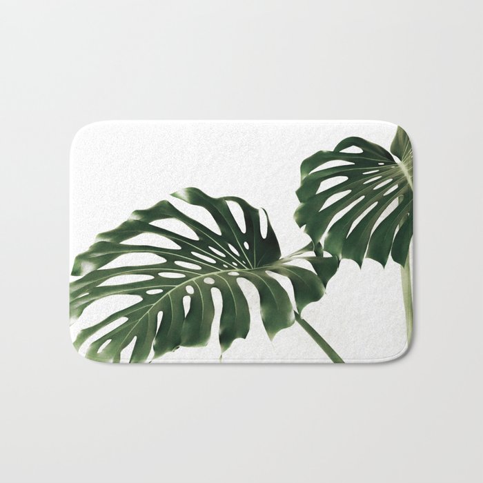 Minimalist Monstera Bath Mat Gallery Image 1