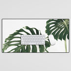 Minimalist Monstera Desk Mat Gallery Image 1