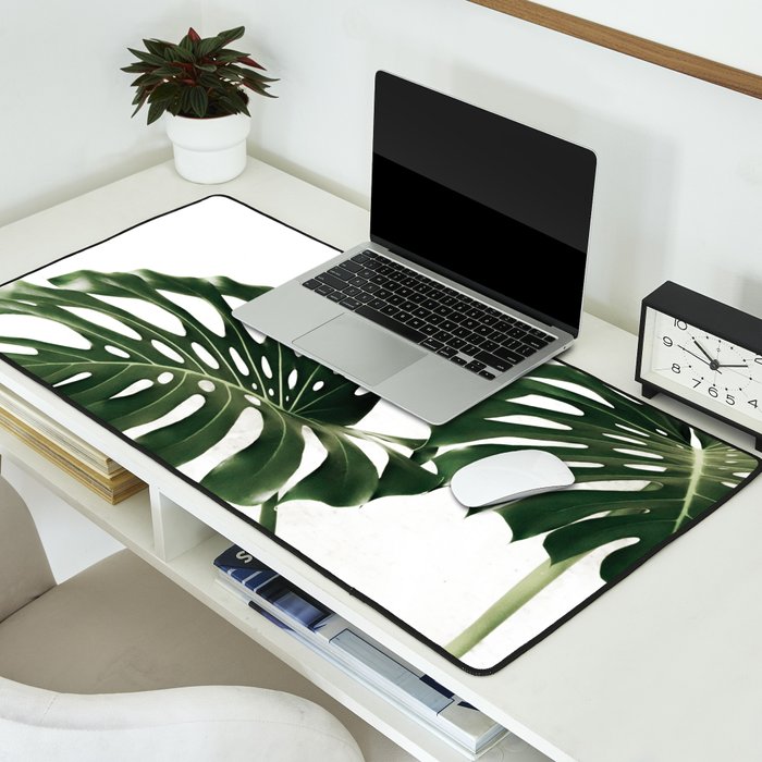 Minimalist Monstera Desk Mat Gallery Image 2
