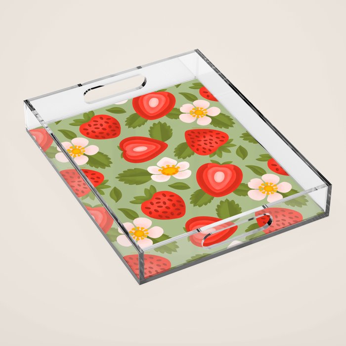 Strawberry Pattern - Amalfi Coast Cocktails Acrylic Tray Gallery Image 1