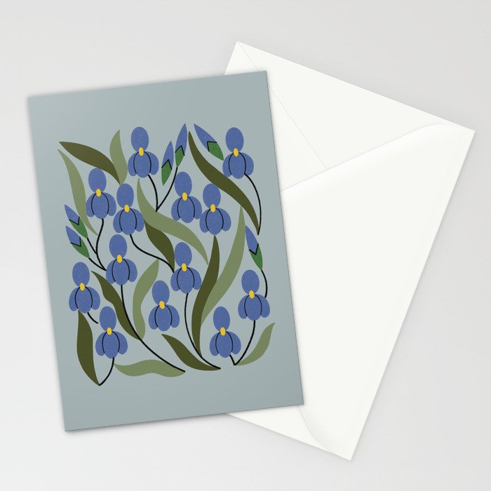 Blue Iris Stationery Card Gallery Image 2
