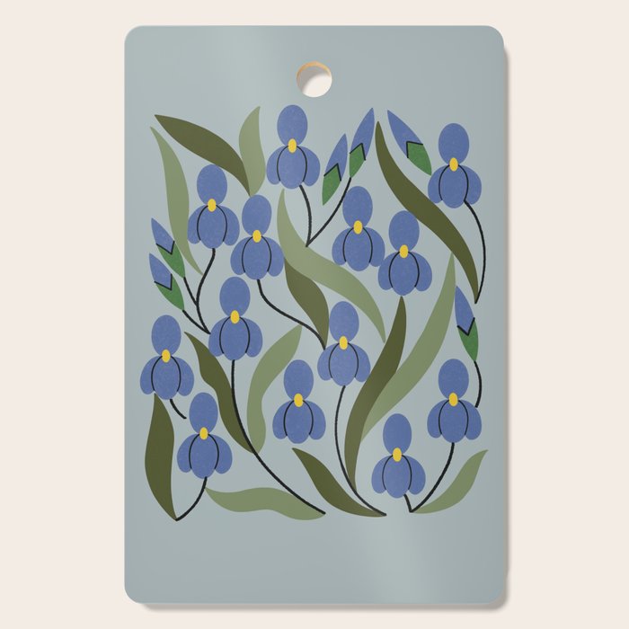 Blue Iris Cutting Board Gallery Image 1
