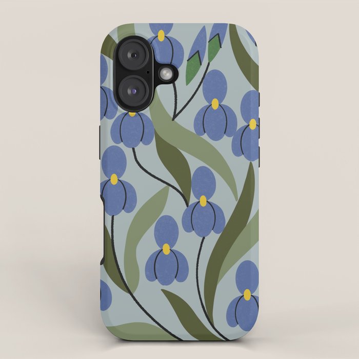 Blue Iris iPhone Case Gallery Image 1