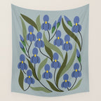 Blue Iris Wall Tapestry Gallery Image 4