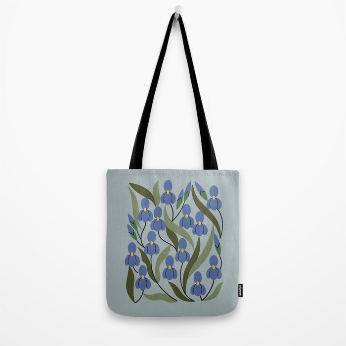 Blue Iris Tote Bag Gallery Image 2