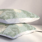 Vintage Floral Arts and Crafts Style Pillow Sham Gallery Image 3