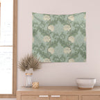 Vintage Floral Arts and Crafts Style Wall Tapestry Gallery Image 2