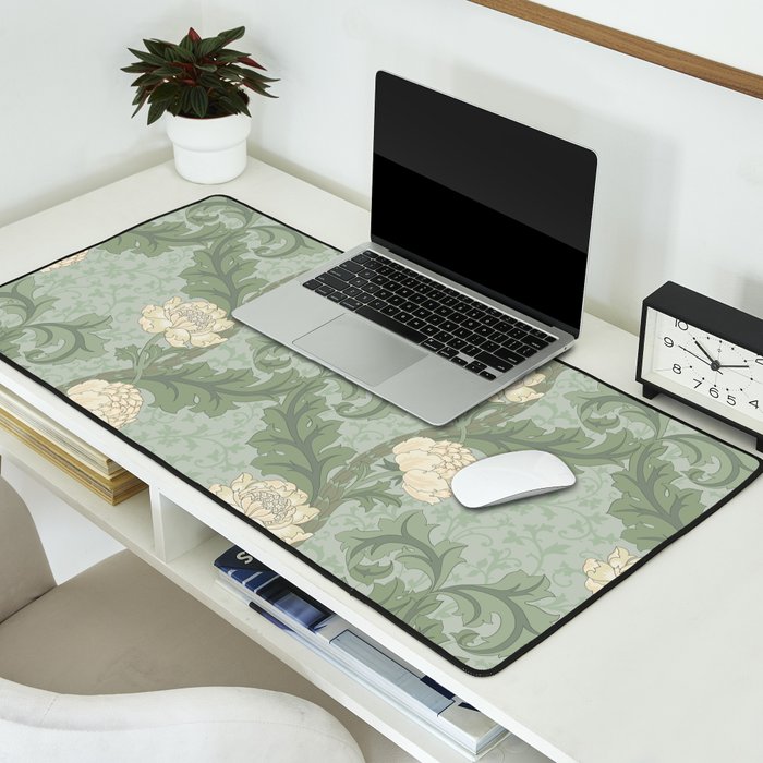 Vintage Floral Arts and Crafts Style Desk Mat Gallery Image 2