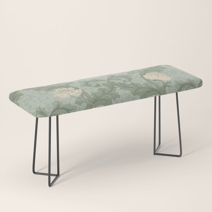 Vintage Floral Arts and Crafts Style Bench Gallery Image 1