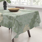 Vintage Floral Arts and Crafts Style Tablecloth Gallery Image 3