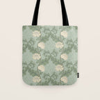 Vintage Floral Arts and Crafts Style Tote Bag Gallery Image 1