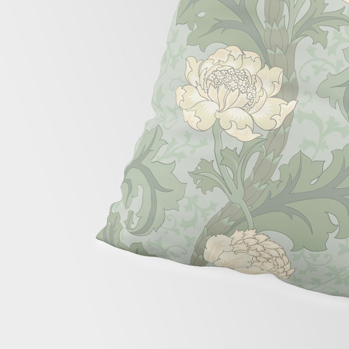 Vintage Floral Arts and Crafts Style Pillow Sham Gallery Image 4