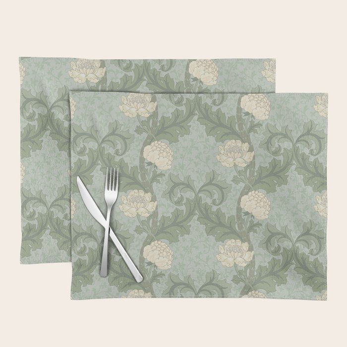 Vintage Floral Arts and Crafts Style Placemat Gallery Image 1